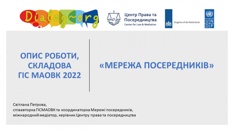 Опис роботи, складова ГІСМАОВК 2022